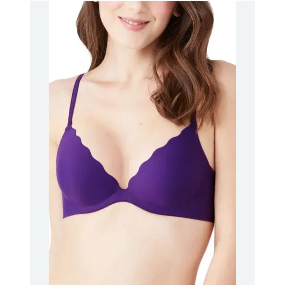B.Tempt'd by Wacoal b.wow'd Push-Up Bra‎ NWT Purple/Animal Print 32C